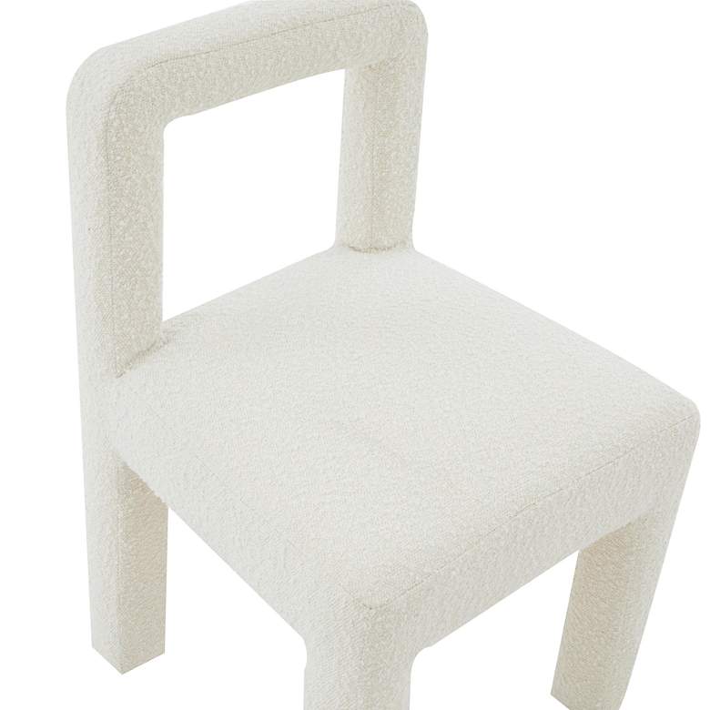 Image 3 TOV Hazel 19 3/4" Wide Cream Boucle Fabric Modern Dining Chair more views