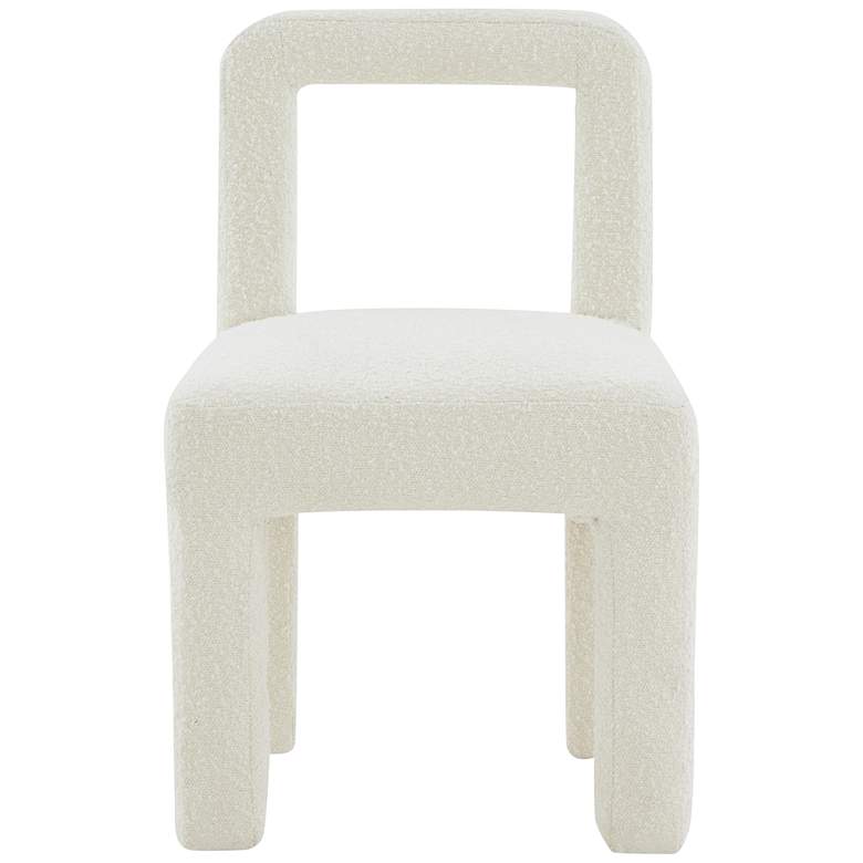Image 4 TOV Hazel 19 3/4" Wide Cream Boucle Fabric Modern Dining Chair more views