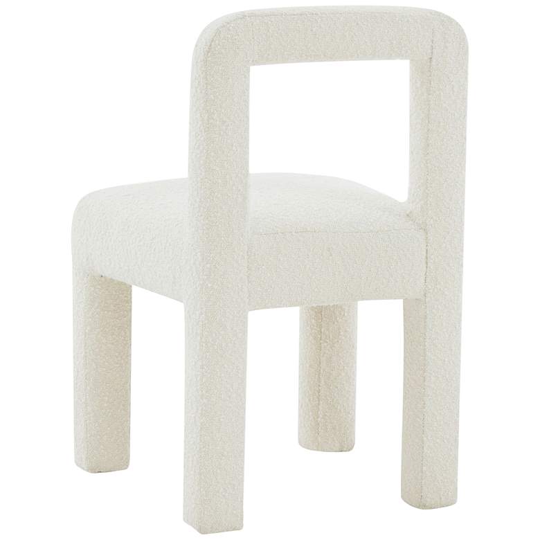 Image 5 TOV Hazel 19 3/4" Wide Cream Boucle Fabric Modern Dining Chair more views