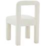 5_TOV Hazel 19 3/4" Wide Cream Boucle Fabric Modern Dining Chair more views
