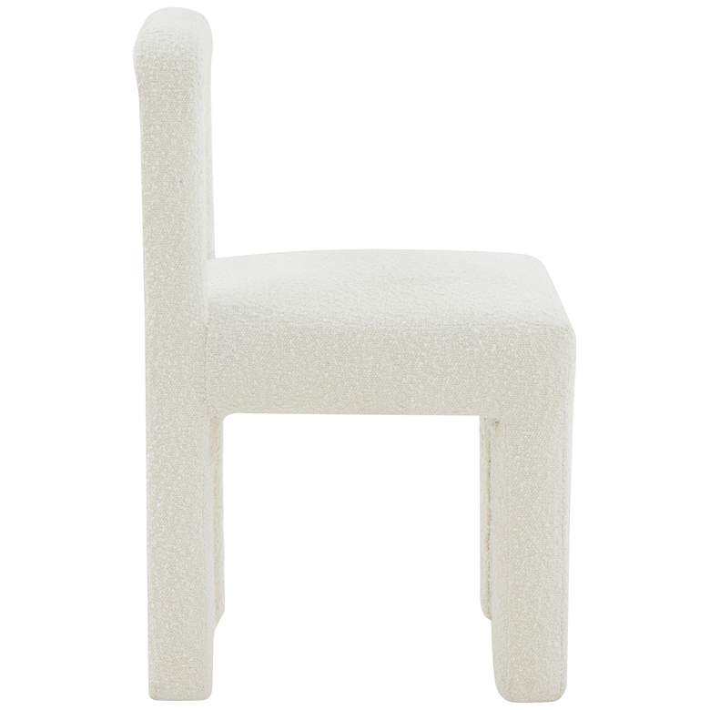 Image 6 TOV Hazel 19 3/4" Wide Cream Boucle Fabric Modern Dining Chair more views