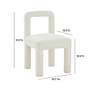 7_TOV Hazel 19 3/4" Wide Cream Boucle Fabric Modern Dining Chair more views