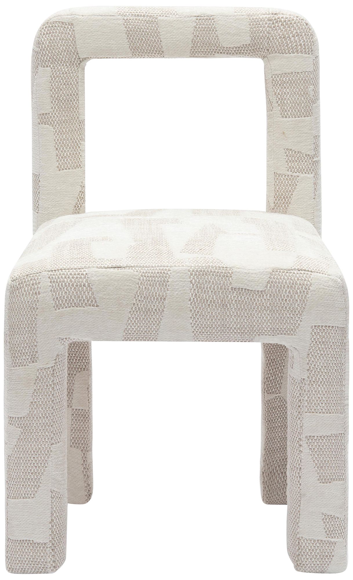 Image 3 TOV Hazel 19 3/4" Wide Cream Patterned Jacquard Fabric Dining Chair more views