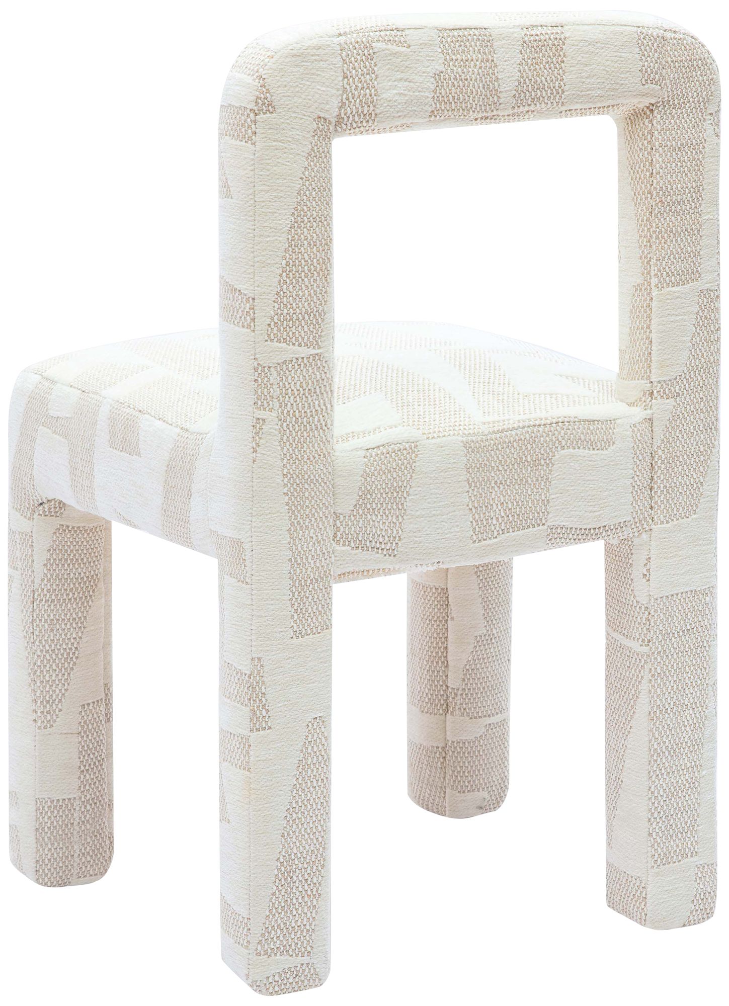 Image 4 TOV Hazel 19 3/4" Wide Cream Patterned Jacquard Fabric Dining Chair more views