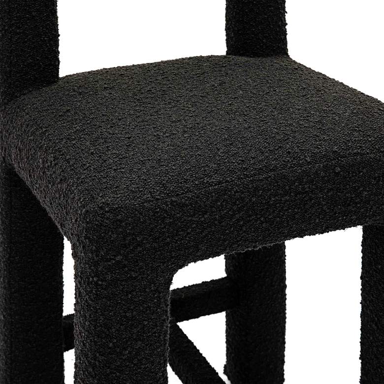 Image 2 TOV Hazel 26" Modern Black Boucle Fabric Counter Stool more views