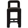 3_TOV Hazel 26" Modern Black Boucle Fabric Counter Stool more views