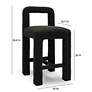 5_TOV Hazel 26" Modern Black Boucle Fabric Counter Stool more views