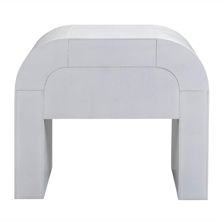 Image 6 TOV Hump 26" Wide Modern White 1-Drawer Wood Nightstands Set of 2 more views