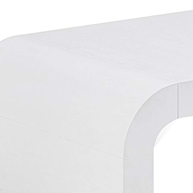 Image 2 TOV Hump 46" Wide White Wood Modern Coffee Table more views