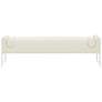 4_TOV Ines 66 3/4" Wide Cream Boucle Fabric Modern Rectangular Bench more views