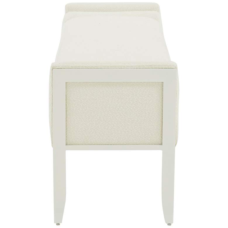 Image 5 TOV Ines 66 3/4" Wide Cream Boucle Fabric Modern Rectangular Bench more views