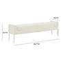 6_TOV Ines 66 3/4" Wide Cream Boucle Fabric Modern Rectangular Bench more views