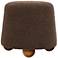 TOV Jaine 18 1/4" Modern Chocolate Brown Boucle Accent Stool Ottoman