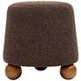 4_TOV Jaine 18 1/4" Modern Chocolate Brown Boucle Accent Stool Ottoman more views
