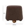 5_TOV Jaine 18 1/4" Modern Chocolate Brown Boucle Accent Stool Ottoman more views