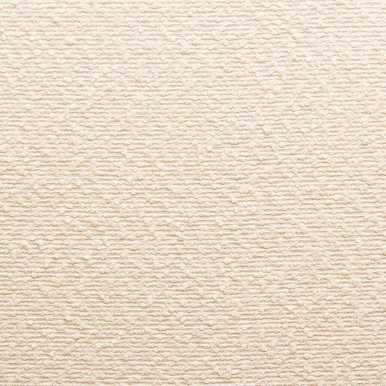 Image 3 TOV Jaine 18 1/4" Wide Cream Nubby Boucle Fabric Modern Accent Stool more views