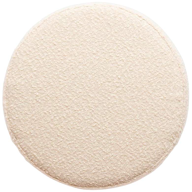 Image 4 TOV Jaine 18 1/4" Wide Cream Nubby Boucle Fabric Modern Accent Stool more views