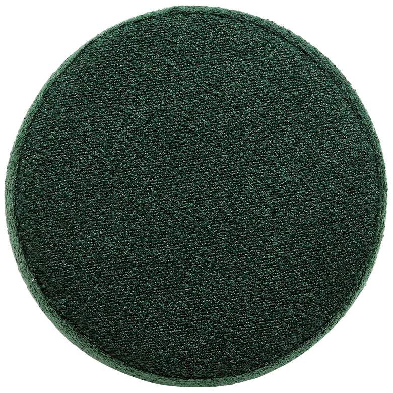 Image 4 TOV Jaine 18 1/4" Wide Forest Green Nubby Boucle Fabric Accent Stool more views