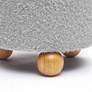 3_TOV Jaine 18 1/4" Wide Stone Gray Loose Mohair Modern Accent Stool more views