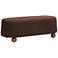 TOV Jaine 48 1/4" Wide Chocolate Brown Nubby Boucle Fabric Ottoman