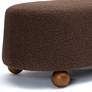 3_TOV Jaine 48 1/4" Wide Chocolate Brown Nubby Boucle Fabric Ottoman more views