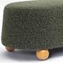 3_TOV Jaine 48 1/4" Wide Forest Green Loose Mohair Modern Ottoman more views