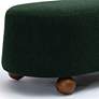 3_TOV Jaine 48 1/4" Wide Forest Green Nubby Boucle Fabric Large Ottoman more views