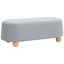 1_TOV Jaine 48 1/4" Wide Stone Gray Loose Mohair Large Modern Ottoman