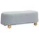 TOV Jaine 48 1/4" Wide Stone Gray Loose Mohair Large Modern Ottoman