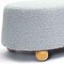 3_TOV Jaine 48 1/4" Wide Stone Gray Loose Mohair Large Modern Ottoman more views