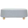 4_TOV Jaine 48 1/4" Wide Stone Gray Loose Mohair Large Modern Ottoman more views