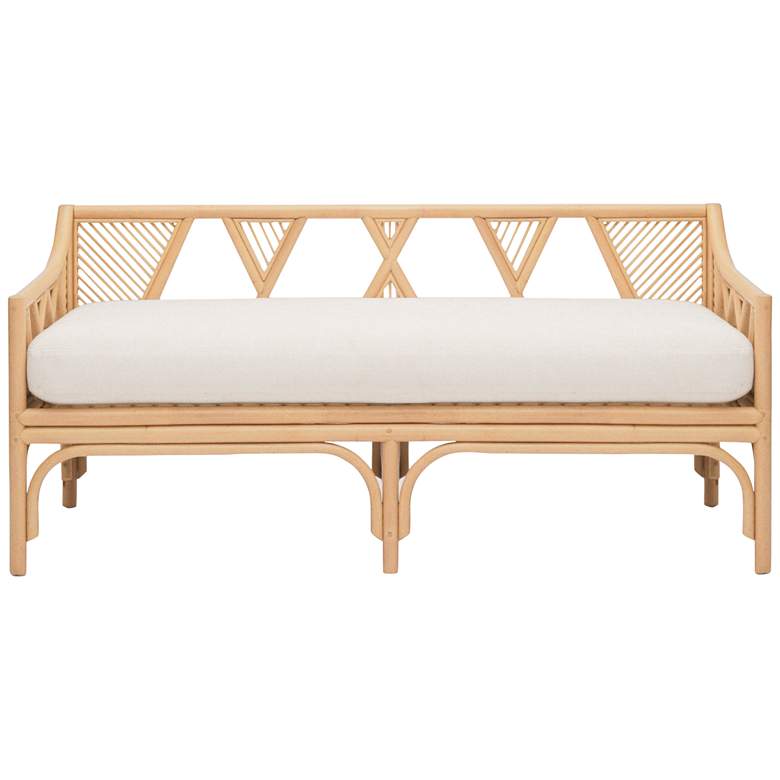 Image 4 TOV Jayla 53 3/4" Wide Natural Rattan Rectangular Bench more views