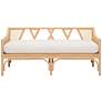 4_TOV Jayla 53 3/4" Wide Natural Rattan Rectangular Bench more views