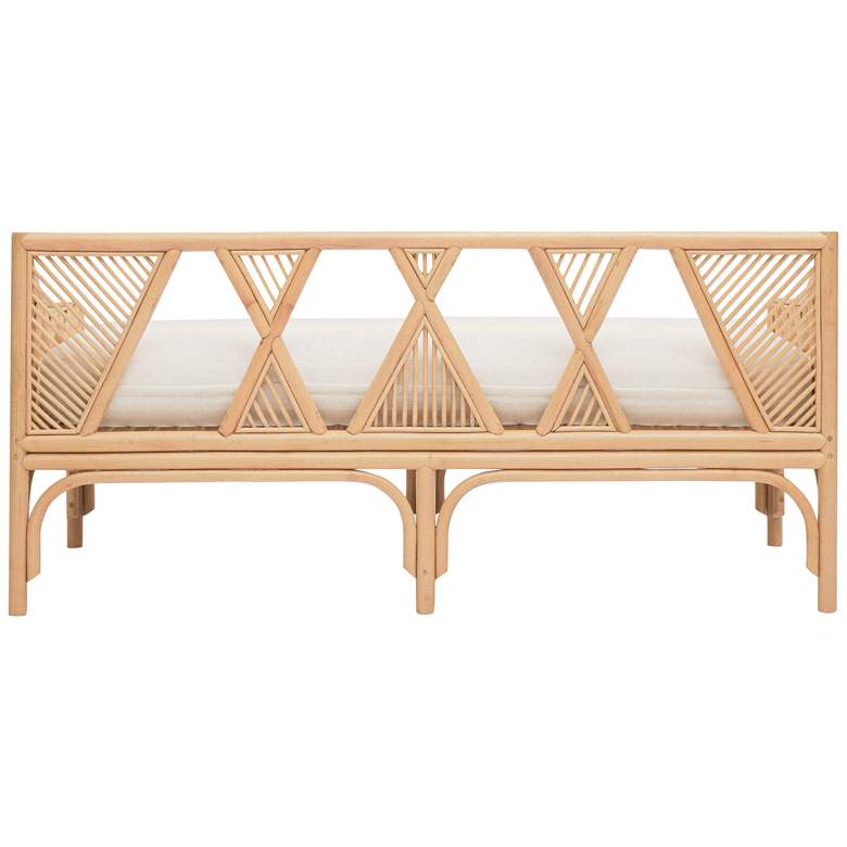 Image 5 TOV Jayla 53 3/4" Wide Natural Rattan Rectangular Bench more views