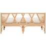 5_TOV Jayla 53 3/4" Wide Natural Rattan Rectangular Bench more views