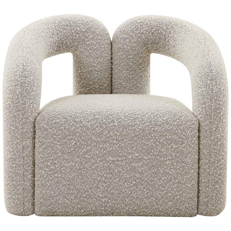 Image 3 TOV Jenn 29" Wide Gray Boucle Fabric Modern Accent Chair more views