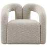 3_TOV Jenn 29" Wide Gray Boucle Fabric Modern Accent Chair more views