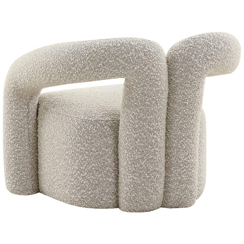 Image 4 TOV Jenn 29" Wide Gray Boucle Fabric Modern Accent Chair more views