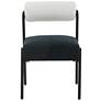 5_TOV Jolene 20 3/4" Wide Cream Black Linen Dining Chairs Set of 2 more views
