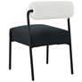 6_TOV Jolene 20 3/4" Wide Cream Black Linen Dining Chairs Set of 2 more views
