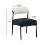 7_TOV Jolene 20 3/4" Wide Cream Black Linen Dining Chairs Set of 2 more views