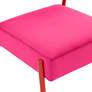 3_TOV Jolene 20 3/4" Wide Modern Hot Pink Velvet Dining Chairs Set of 2 more views
