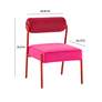 7_TOV Jolene 20 3/4" Wide Modern Hot Pink Velvet Dining Chairs Set of 2 more views