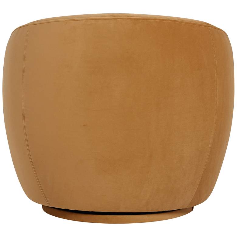 Image 5 TOV Jordan 32 1/2" Wide Modern Tan Velvet Swivel Armchair more views