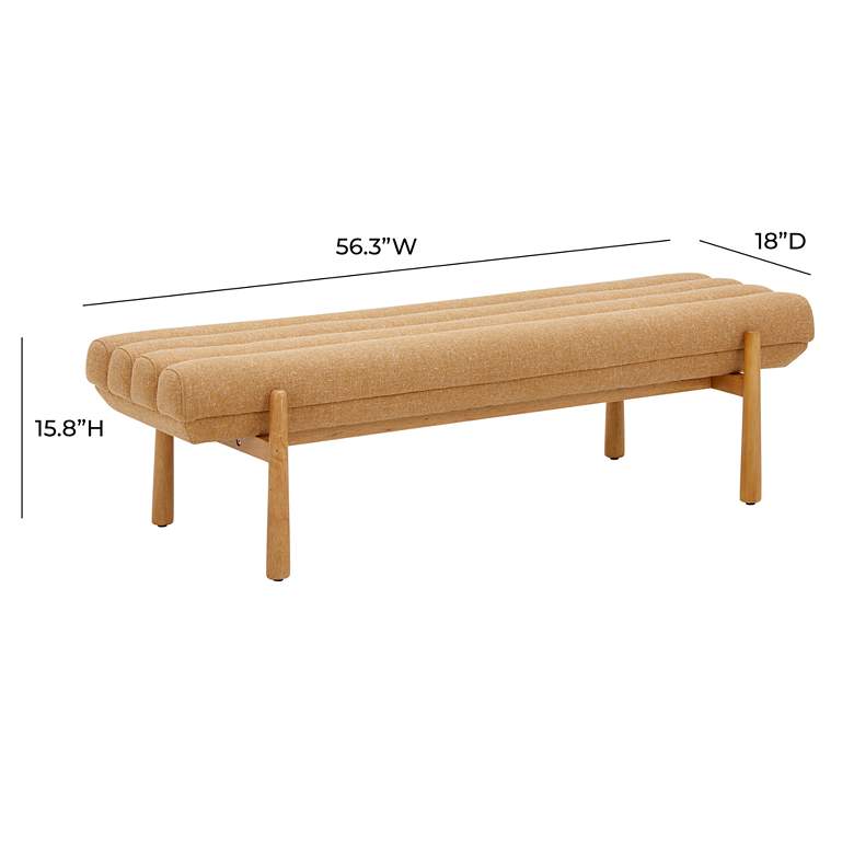 Image 5 TOV Julianna 56 1/4" Wide Sunflower Yellow Modern Rectangular Bench more views
