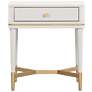 5_TOV Julieta 19" Wide Cream Wood 1-Drawer Nightstand more views