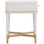 6_TOV Julieta 19" Wide Cream Wood 1-Drawer Nightstand more views