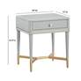 TOV Julieta 19" Wide Gray Wood 1-Drawer Nightstand