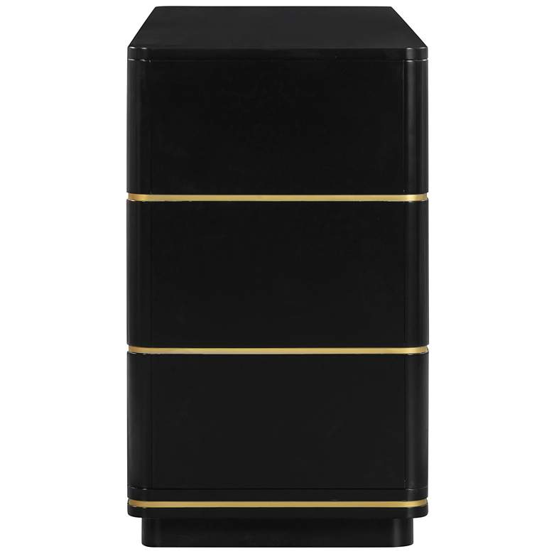 Image 5 TOV Julieta 62" Wide Modern Black Wood 6-Drawer Dresser more views