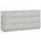 TOV Julieta 62" Wide Modern Gray Wood 6-Drawer Bedroom Dresser